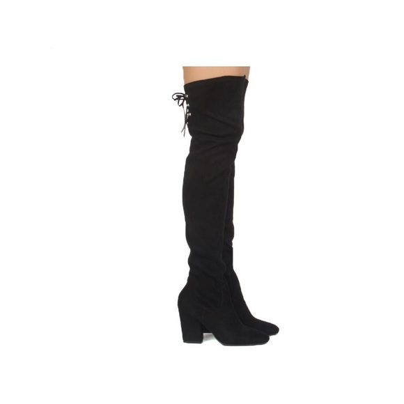 NEW - Black Over The Knee Boots - Picture 4 of 4